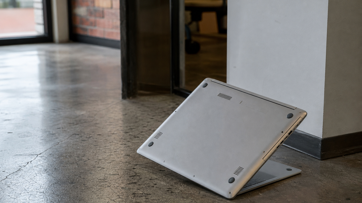 laptop fell down section break
